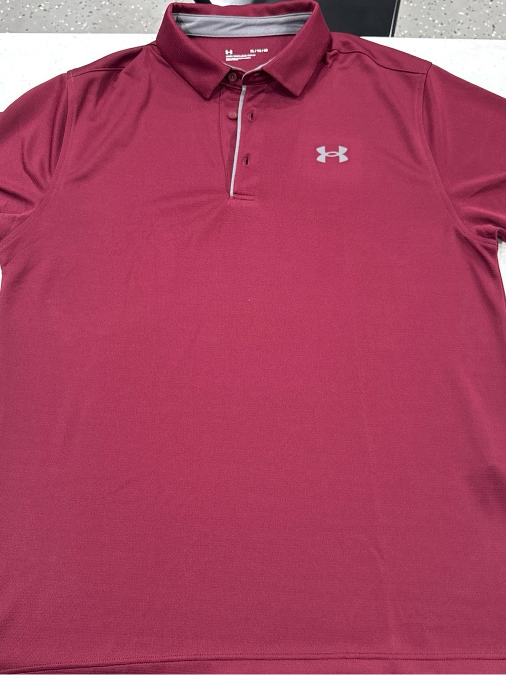 Under Armour Men's Maroon Performance Polo with Contrast Trim
